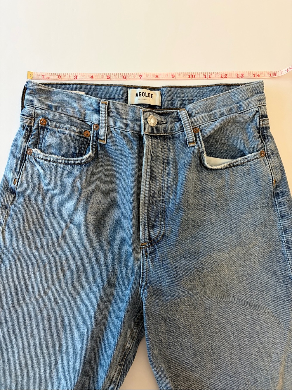Agolde Women’s Medium Wash Wide Leg Denim Jeans Size 27 - Picture 3 of 9
